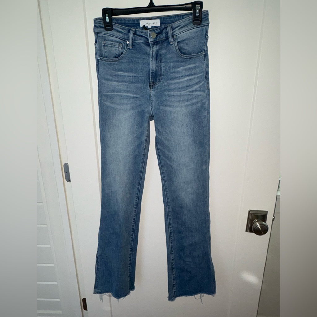 Risen Jeans High Rise Straight Leg Jeans Sz 5/27 Nwot Rdp5525